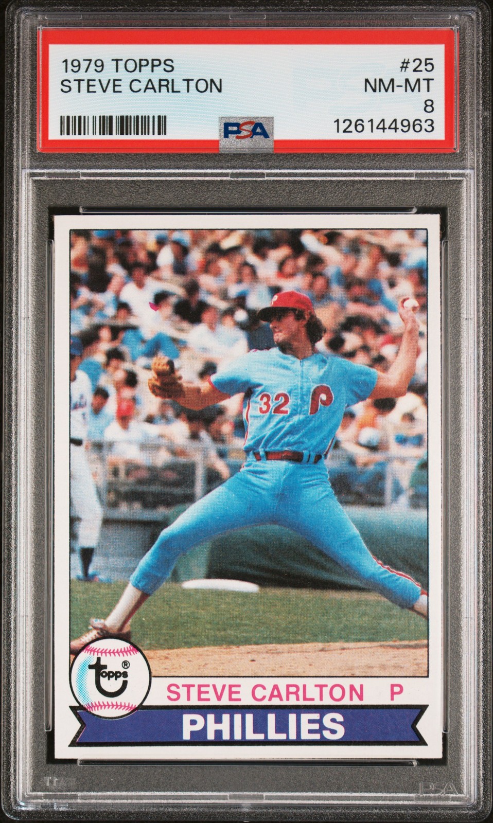 1979 TOPPS #25 STEVE CARLTON PSA 8