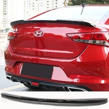 For 2018-2022 Hyundai Accent Sedan Factory Style Lip Spoiler Wing GLOSS BLACK