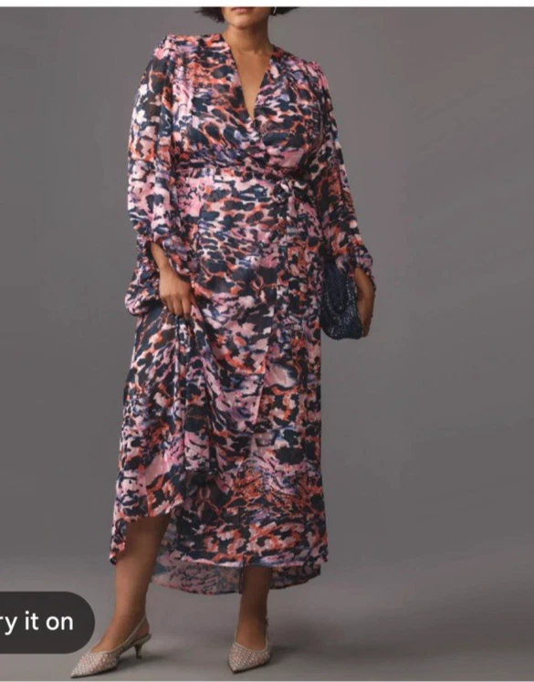 hutch chiffon long-sleeve maxi dress sadey dress