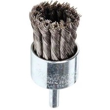 Weiler Standard Twist Knot Wire End Wire Brush, Steel, 1/4 Shank Size, 1 1/8"