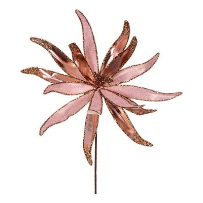 Vickerman 24'' Rose Gold Metallic and Frosted Glitter Papyrus. 2 per bag.