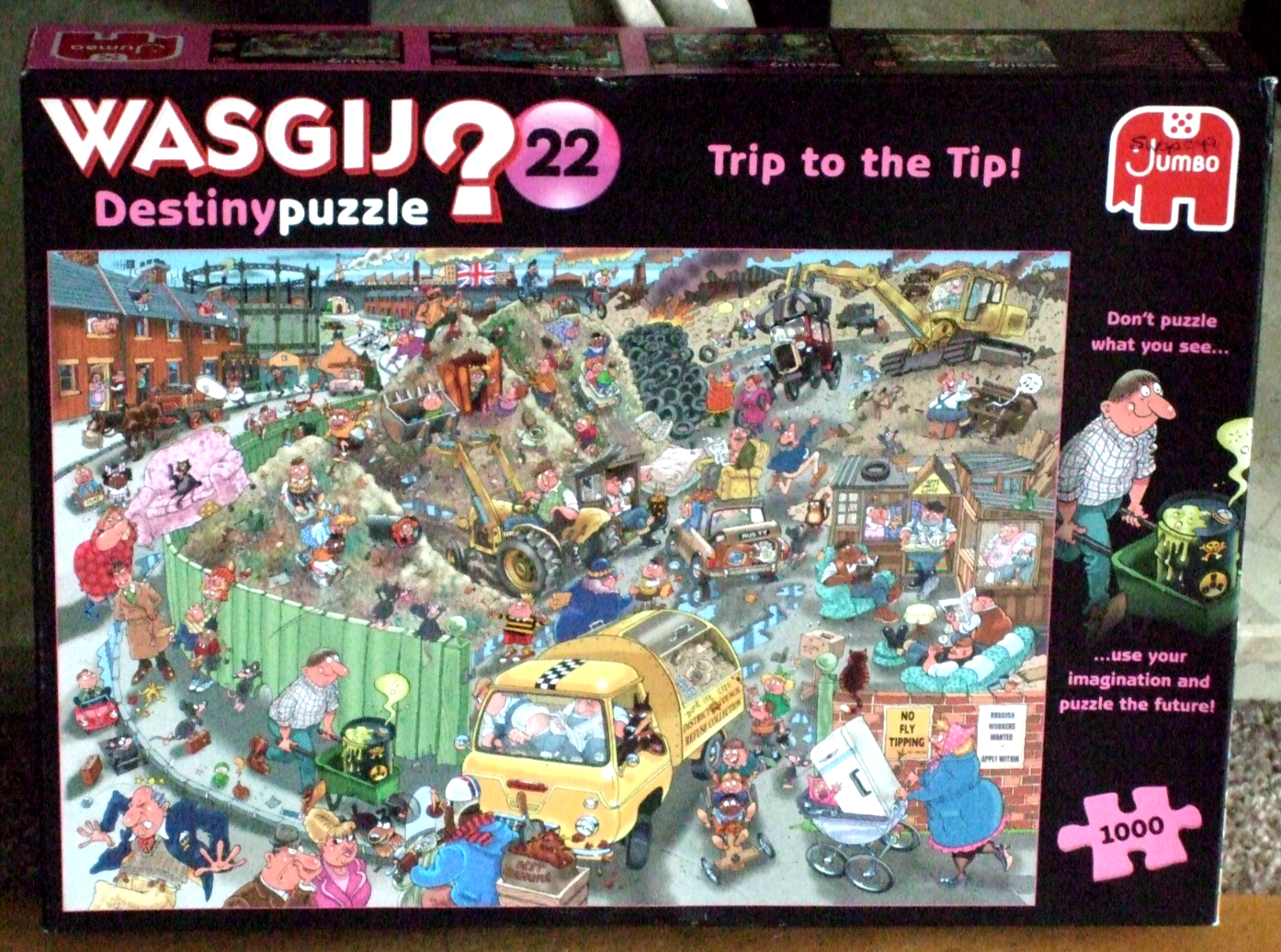 WASGIJ JIGSAW by JUMBO (TRIP TO THE TIP! - DESTINY PUZZLE No 22) USED/COMPLETE