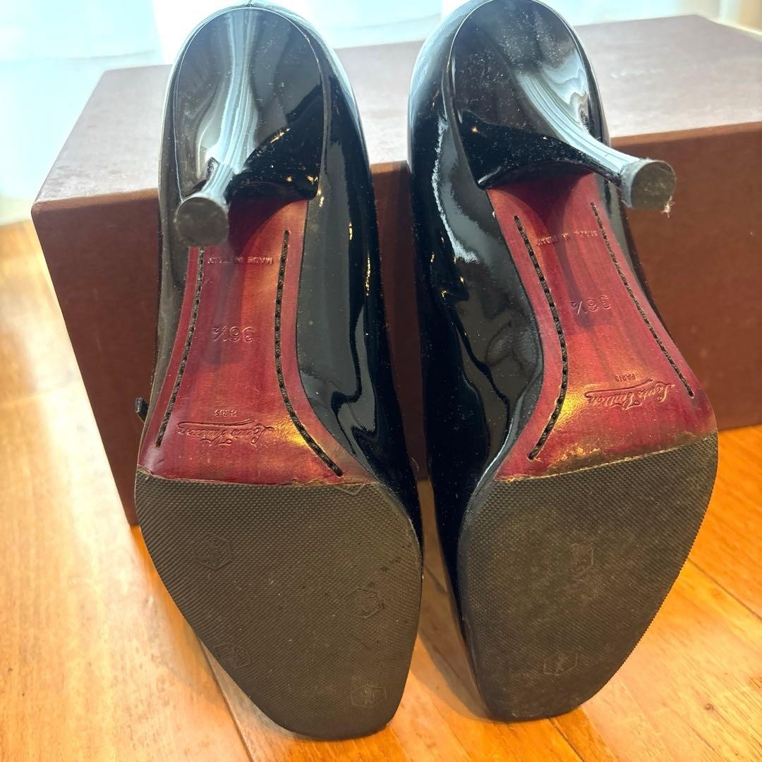 LOUIS VUITTON Heel Leather Pumps Black EU 36.5 135320K Authentic thumbnail 10