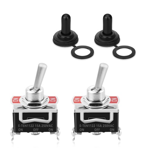 3 Position Spring Return Rocker Switch 2x Momentary Toggle Switch 3 Position Spring Return ON OFF ON 12V DC ...