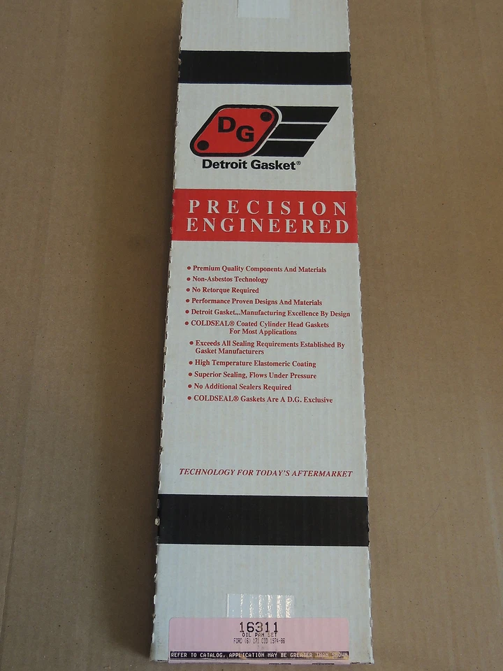 Juego de juntas de cárter de aceite de fieltro Detroit 16311 para Ford 171 CID 1974-86 2,9 L V6 Cyl Foto 3 de 3