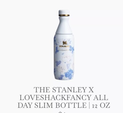 スタンレー X ラブシャックファンシー オールデイ スリムボトル354ml The Stanley x LoveShackFancy All Day Slim Bottle | 20 OZ