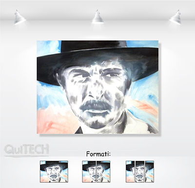 Gianfranco Alessio Lee Van Cleef the Bad Man - Print Picture on Canvas Reproductions