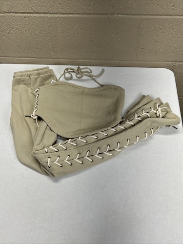 Urban Outfitters Out From Under Top & Bottom Sweats Women’s Size Medium Beige - Picture 13 of 15