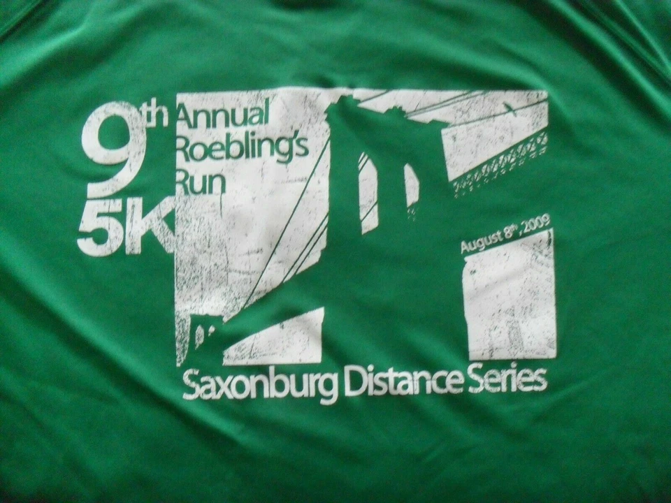 Camisa Roebling's 2009 5K Run Race - NUEVA - NUNCA USADA 9ª edición anual Roebling's Run Foto 2 de 4