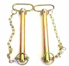 2 HITCH PINS  5/8 X 7-7/8" FARM TRACTOR WAGON TRAILER RECEIVER W/CHAIN LYNCH PIN