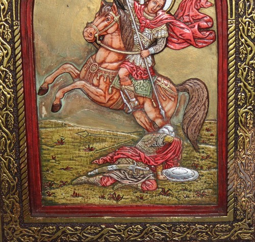 Handgefertigte Relief orthodoxe Ikone des Heiligen Demetrius - Bild 6 von 11