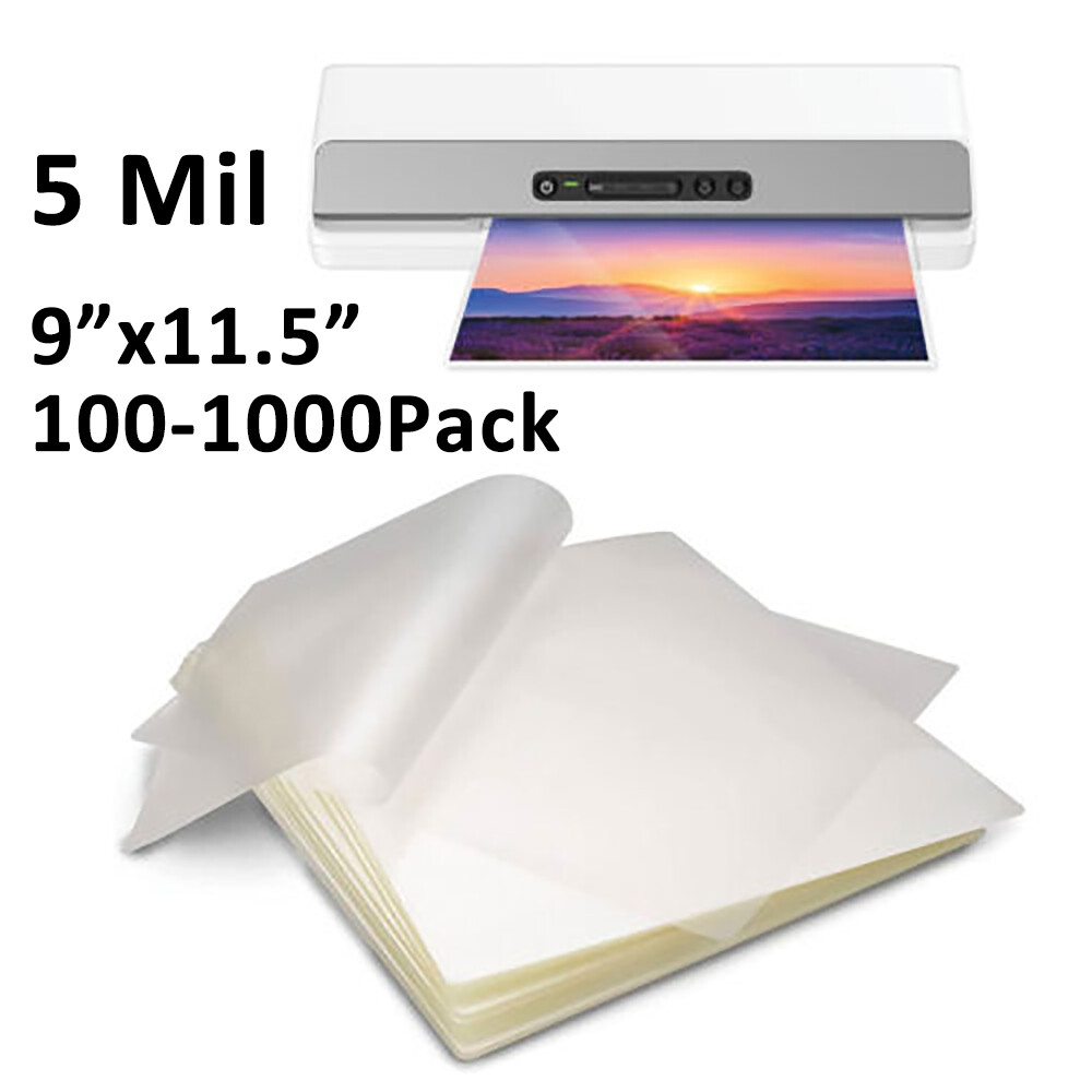 5 Mil Clear Thermal Laminating Pouches Letter Size 9