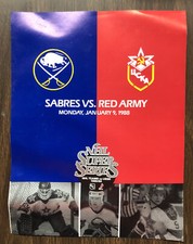 RARA cartella pubblicitaria super serie Buffalo Sabres vs Soviet Red Army 1988-89 AUD #1