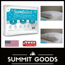 Premium Zippered Pillow Protectors - Bed Bug Proof & Waterproof, Set of 2