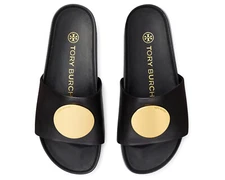 NIB Tory Burch Patos Platform Leather Slide Sandal BLACK 6.5 7 7.5 8.5 9 9.5 10