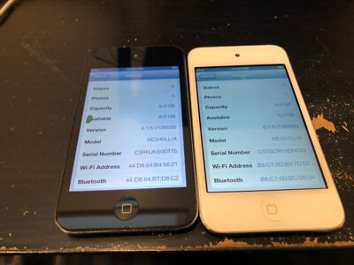 Lots 2 Apple iPod touch 4th Generation White/Black (8 GB) - Please