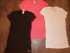 VICTORIAS SECRET PINK RARE BLING DOG CREW NECK TEESHIRT CHOICE