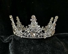 Brand New Silver Medium Rhinestone Crown