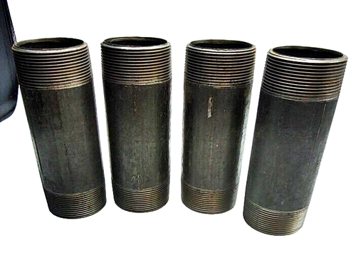 4 Stück Schwarz Eisen Rohr Außennippel Gewinde 2"x 6"x 1/8" Dickwandig 2-1/4" Außendurchmesser - Bild 3 von 3