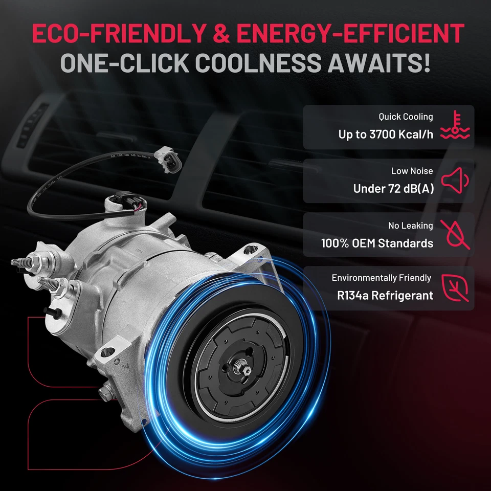 Compressor CA para 2009 - 2017 Jeep Compass Patriot 2009 2010-2012 Dodge Caliber - Imagem 4 de 4