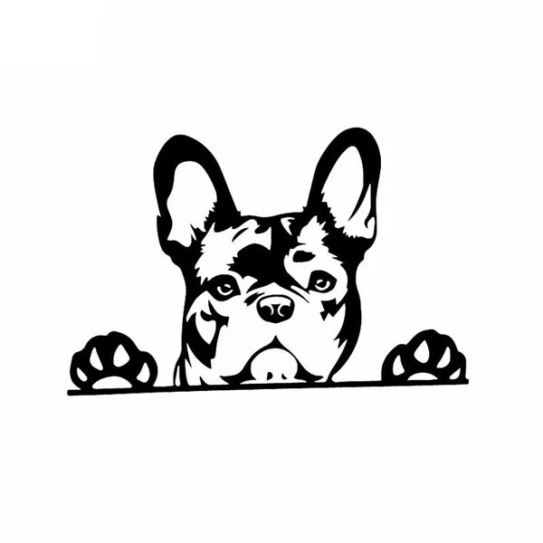 French bulldog top car decal