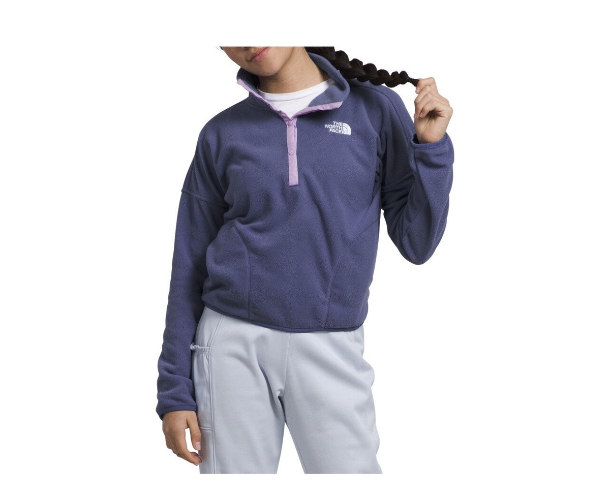 NWT Girls The North Face Fleece Glacier Pullover Jacket Youth Sz