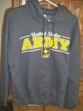 Gildan US ARMY Pullover Hoodie Sweatshirt Dark Gray Men  s Large