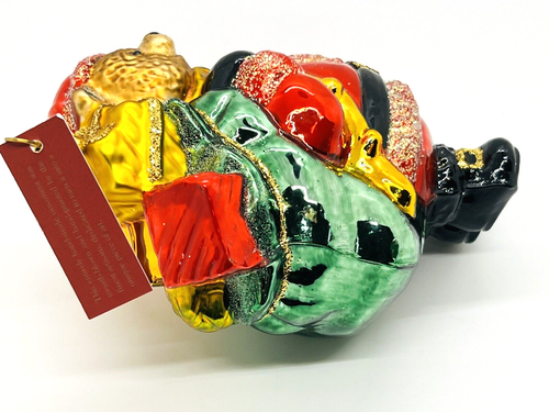 Seltener Weihnachtsbär Weihnachtsschmuck Glaswaren Kunst Studio handgefertigt mit Aufbewahrungsbox - Bild 7 von 23
