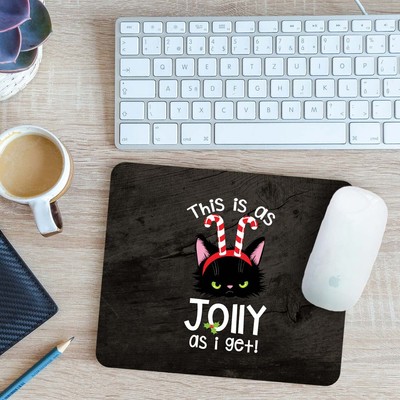 This Is As Jolly As I Get Cat Candy Stick Weihnachten Maus Matte Pad Geschenk 24 cm x 19 cm