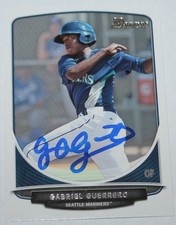 Gabriel Guerrero signed 2013 Bowman Rookie card auto