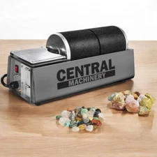 Electric Rotary Rock Tumbler Double Barrel 6LB Lapidary Polisher Dual Drums