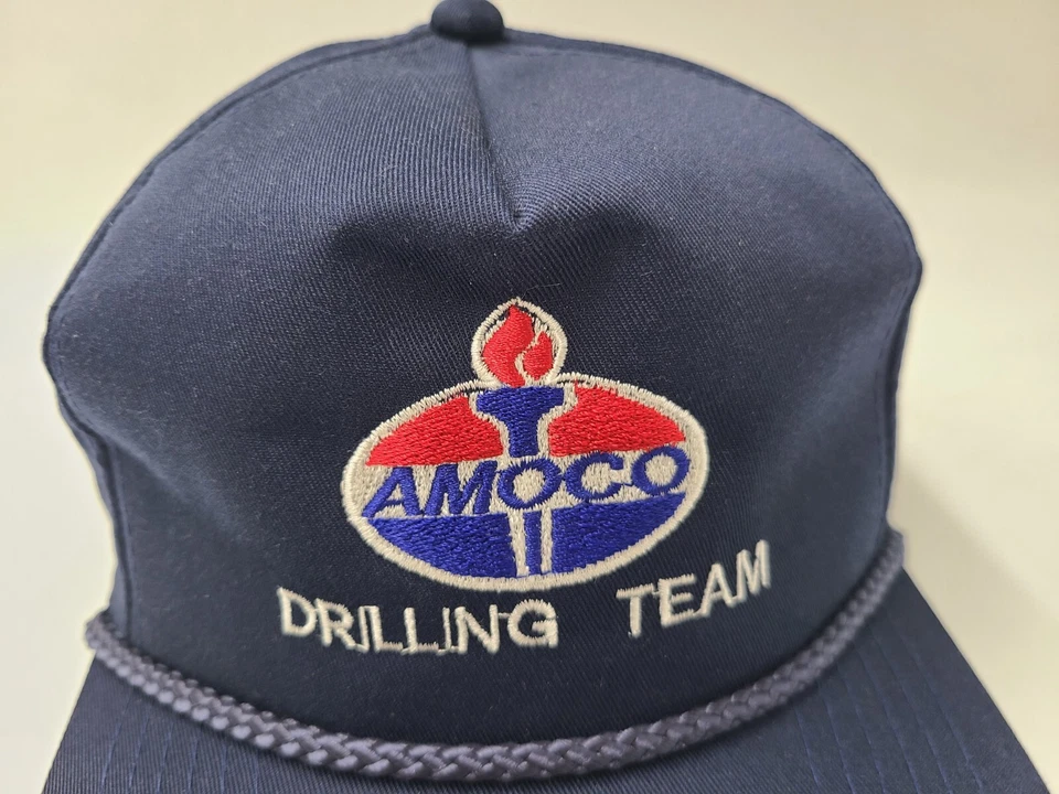 De colección Amoco Equipo de Perforación Randy Smith Escuela YoungAn Cuerda Snapback Sombrero Gorra Aceite Foto 4 de 4