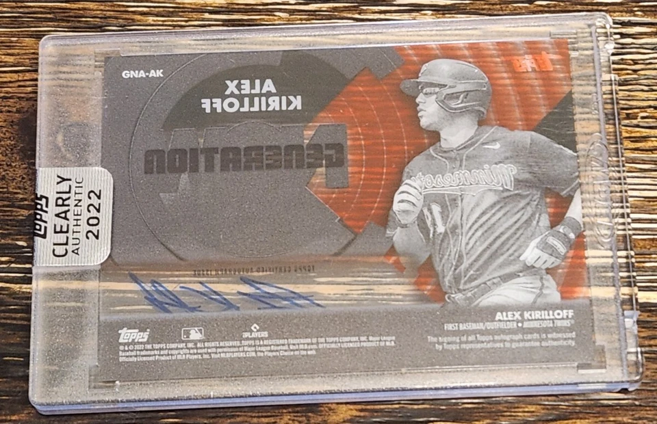 2022 Topps Clearly Authentic Generation Now Red /50 Alex Kirilloff #GNA-AK Auto - Image 3 of 3