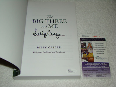Billy Casper Signed Paperback Book The Big Three And Me JSA #T88872 Golf PGA