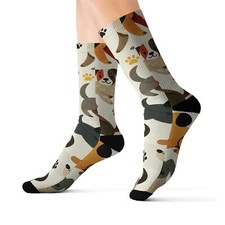 Spooked socks, dog printing