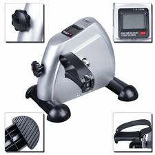 Portable Mini Exercise Pedal Bicycle w/LCD Display for Legs & Arms Rehab Trainer