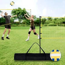 Heavy Duty Volleyball Net Set - Official Size Portable Volleyball Net for Bac...