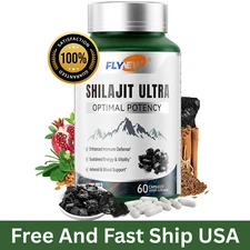 Flynew Shilajit Ultra Optimal Potency, Shilajit Extract with L-Arginine, Pure US