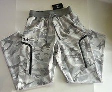 Under Armour UA Sportswear Wvn Print Cargo Pants Men  s Medium Lt Gray Camo New