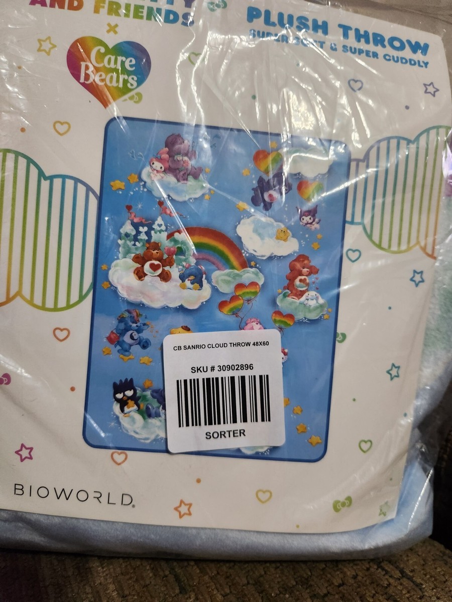 Hello Kitty And Friends X Care Bears Plush Throw 45x60