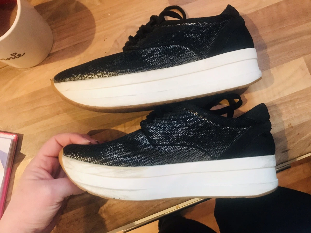 Silver platform trainers uk sale