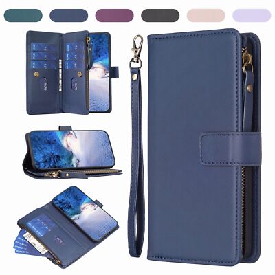 For Xiaomi 13 12 Redmi Note 13Pro 13C 12C Zipper Leather Wallet Phone Case Cover