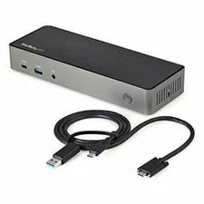 StarTech DK31C3HDPD USB-C & USB-A Dock Hybrid Triple Monitor Laptop Docking