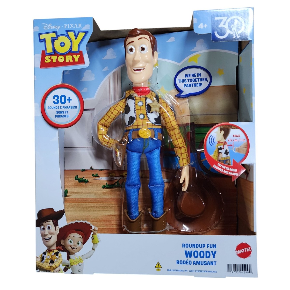Mattel Toy Story Talking Woody Roundup Fun Disney Pixar Ragdoll 12