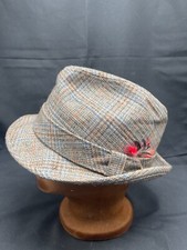 Vintage Dobbs Fifth Avenue Tweed Wool Fedora Size 7 3/8