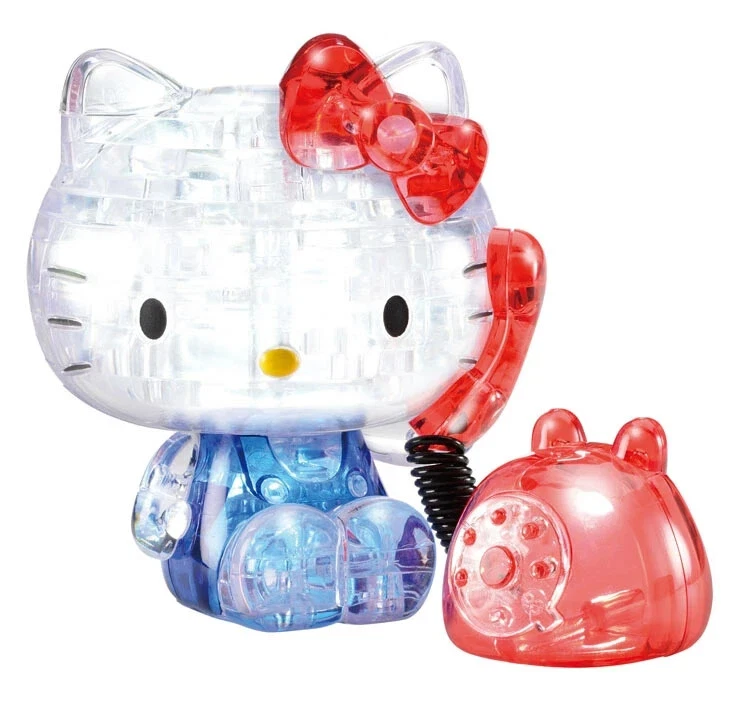 Hanayama Crystal Gallery 39 pieces Sanrio Hello Kitty telephone 3D puzzle Japan - image 2 of 2