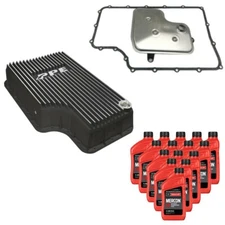 6R140 Transmission Service Kit & PPE Brushed Deep Pan For 11-19 Ford F-250/F-350