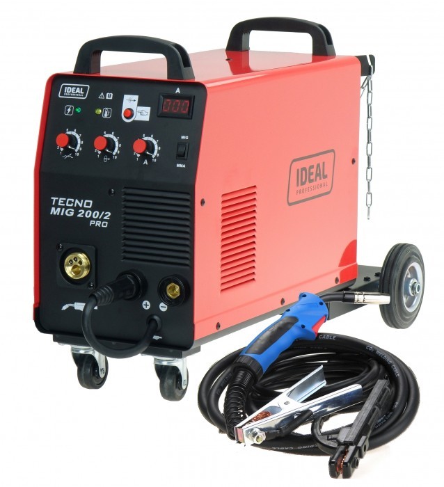 Poste de soudure MIG MAG sans gaz avec onduleur ARC MMA 200A bi-tension