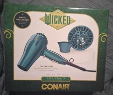 New in Box Wicked Conair Limited Edition Defy Gravity Mid Size Hair Dyer Green