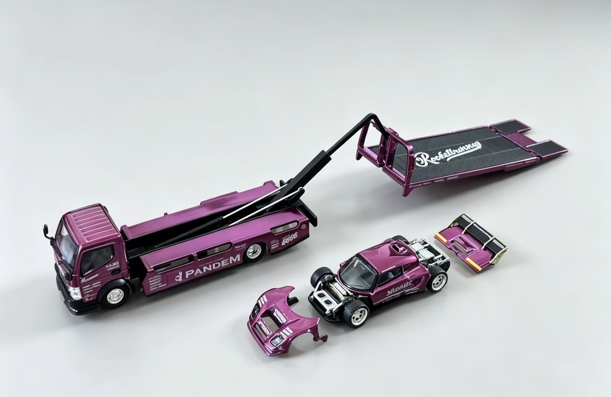 Poprace 1/64 PANDEM ELISE TRUCK セット 限定 Pop Race 1:64 Pandem Lotus Elise Pandem Truck Box Set Purple
